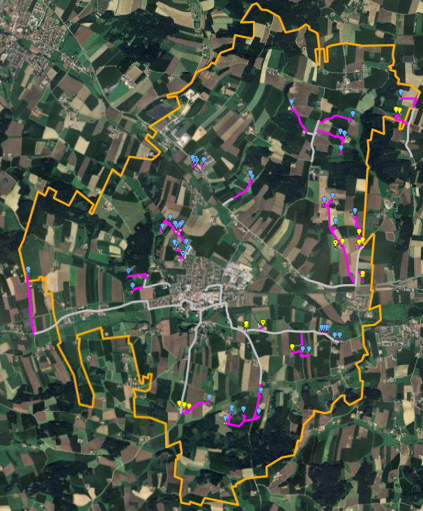 Karte Breitbandausbau Cluster West, weiße Flecken Karte Breitbandausbau Cluster West, weiße Flecken