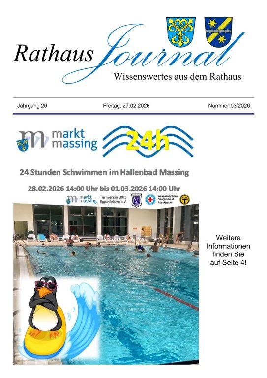 Titelseite Rathausjournal März 2026