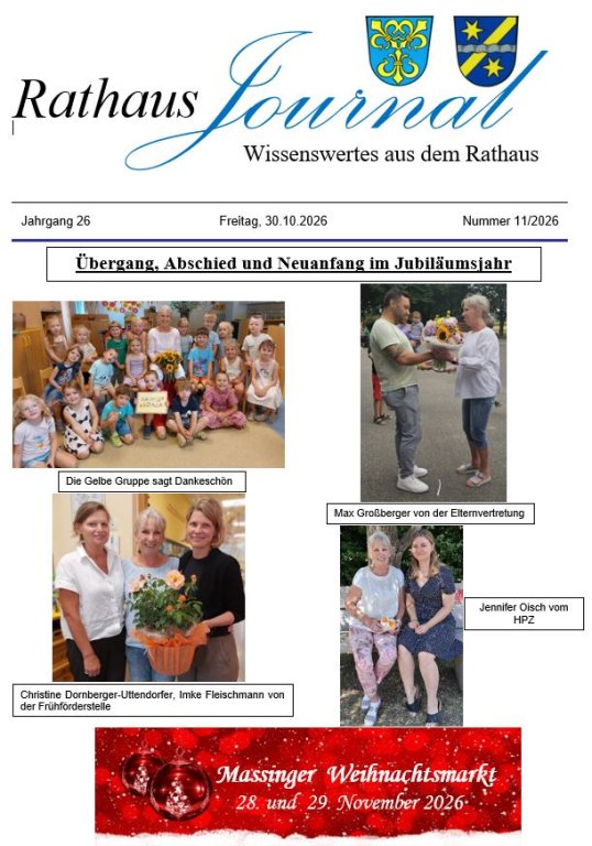 Titelseite Rathausjournal November 2026